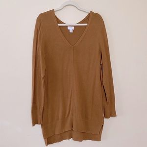 Cognac brown tunic sweater